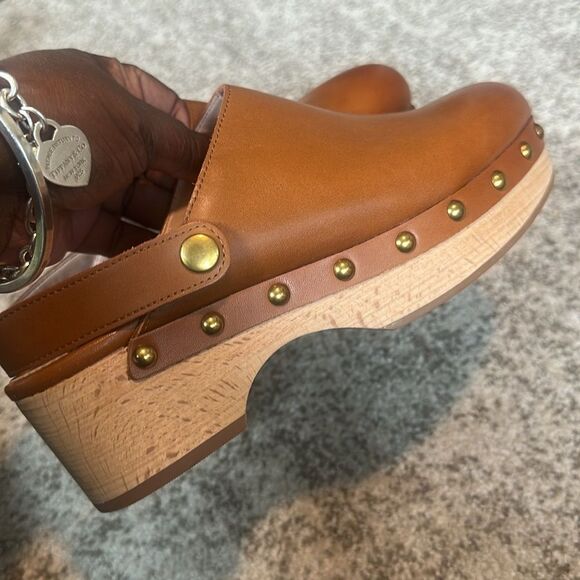J. Crew Brown Leather Boho Slingback Clogs 6.5 - Picture 3 of 8